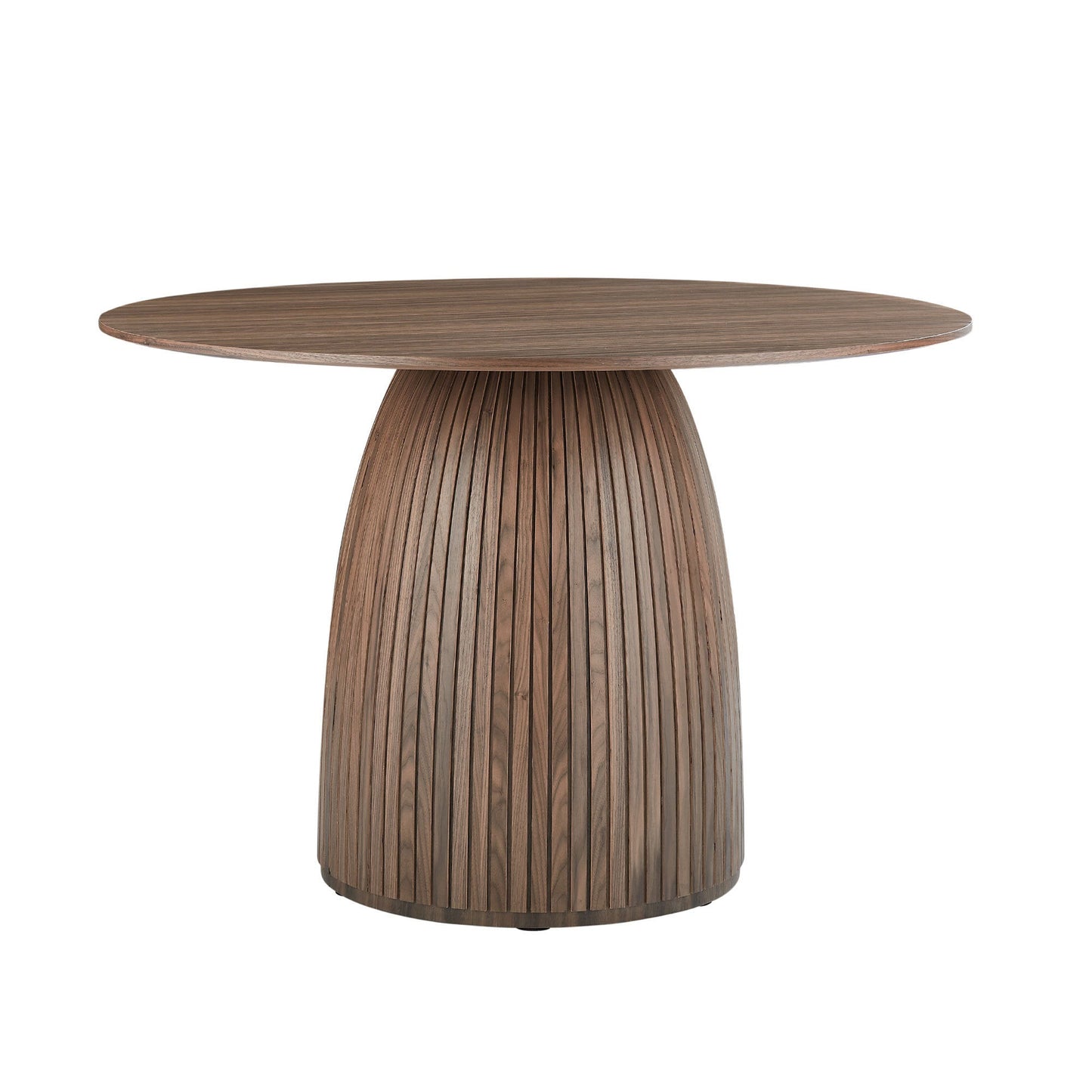 Lamod Round Wood Slatted Dining Table