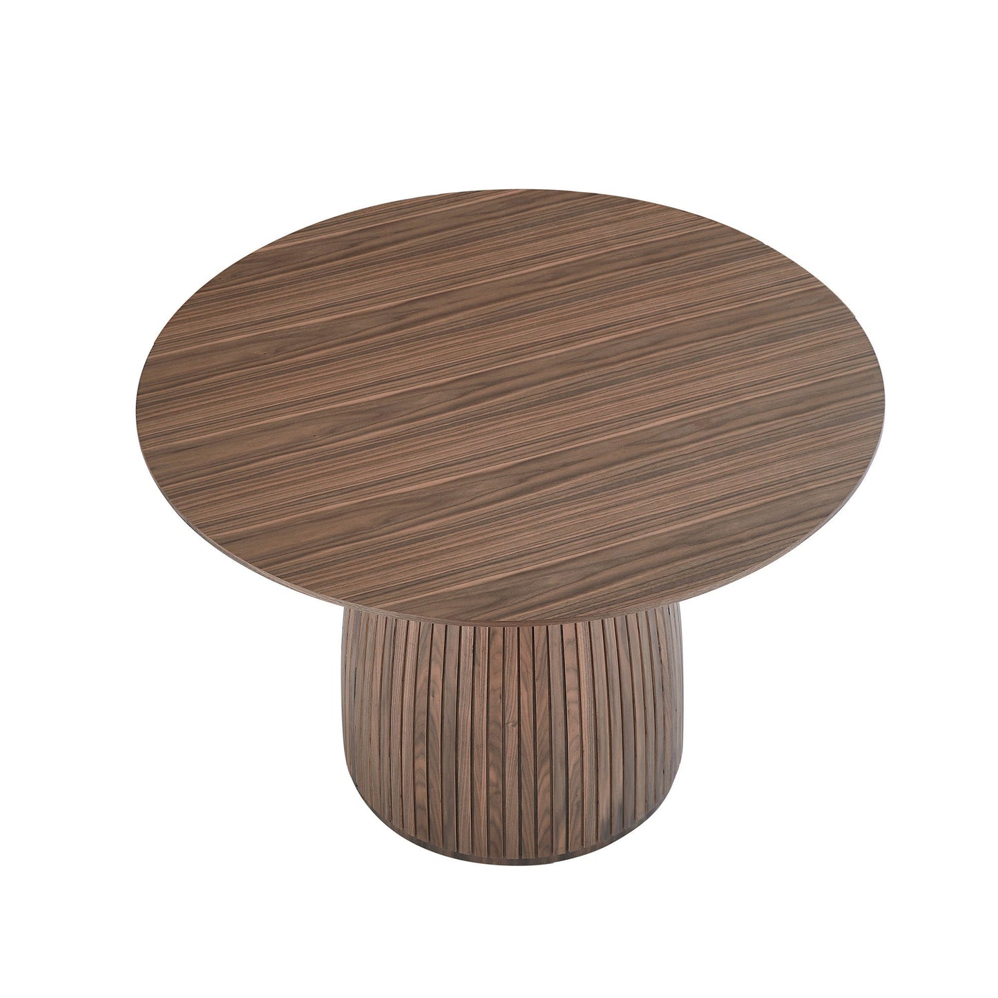 Lamod Round Wood Slatted Dining Table
