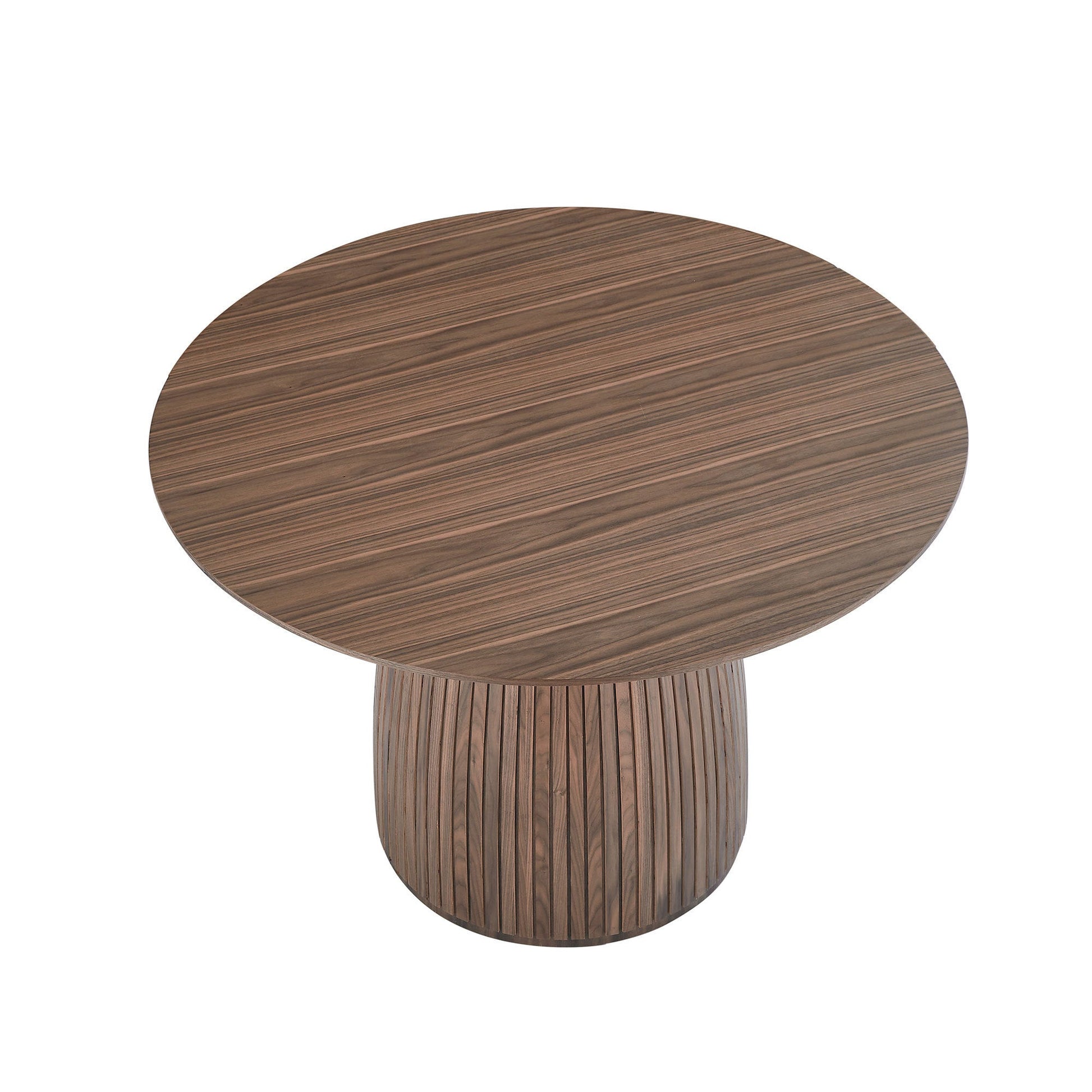 Lamod Round Wood Slatted Dining Table