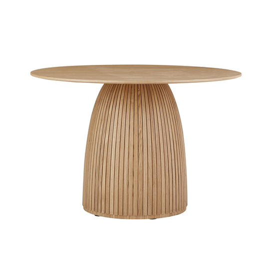 Lamod Round Wood Slatted Dining Table