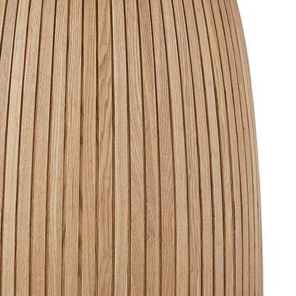 Lamod Round Wood Slatted Dining Table