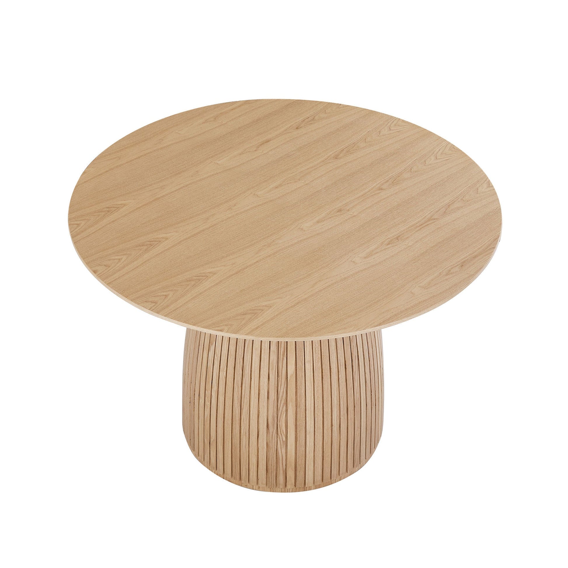 Lamod Round Wood Slatted Dining Table