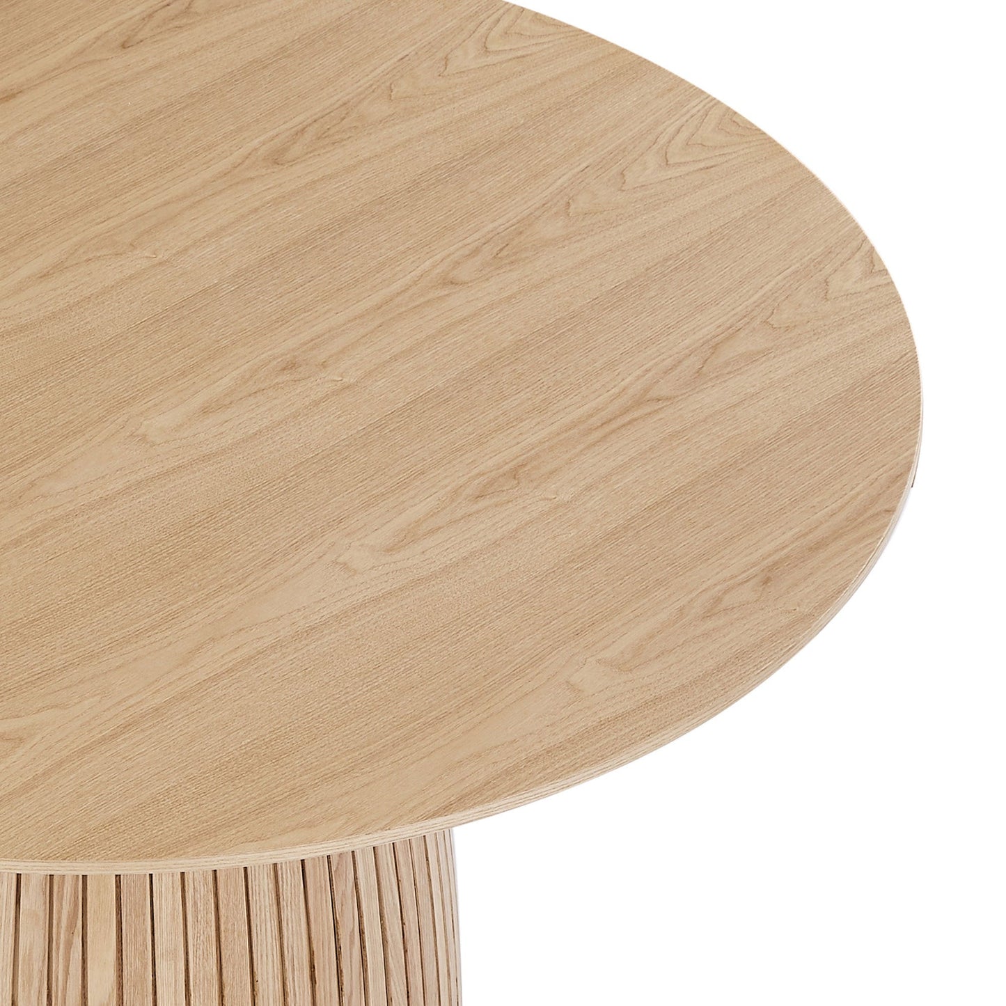 Lamod Round Wood Slatted Dining Table