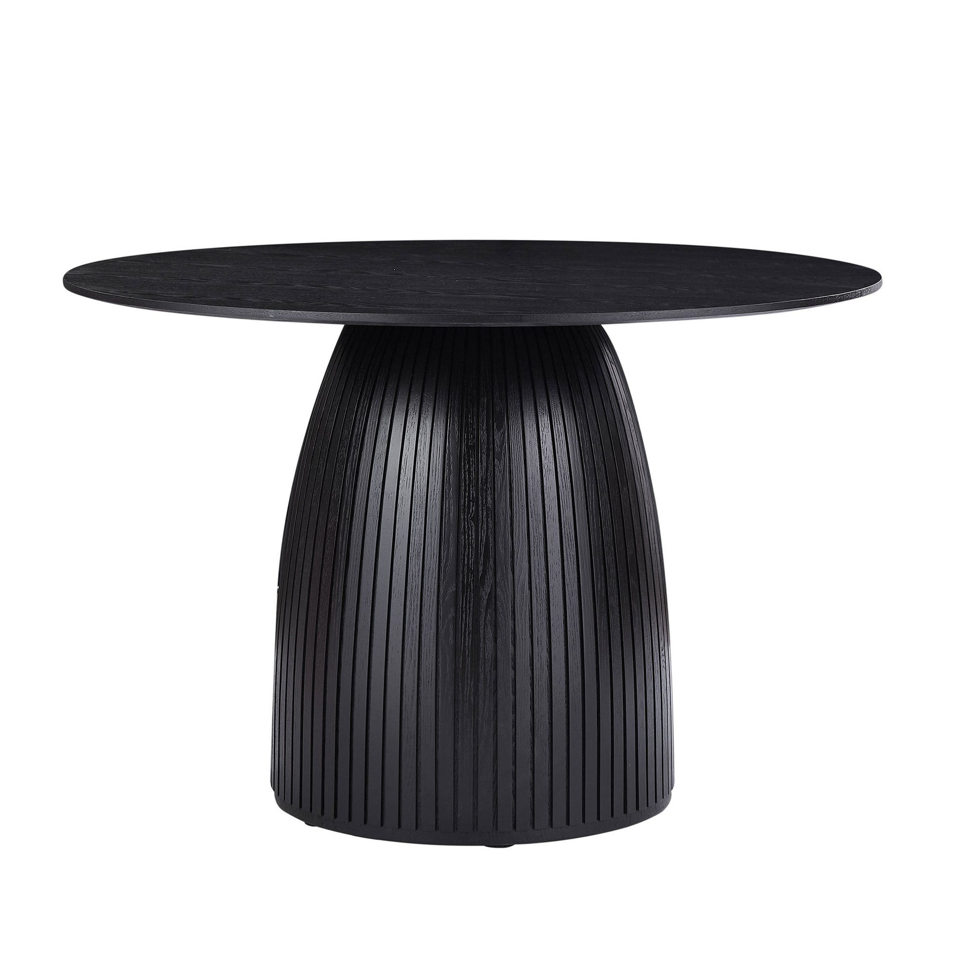 Lamod Round Wood Slatted Dining Table