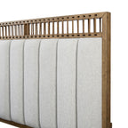King Upholstered and Strap Panel Bed