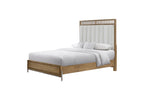 King Upholstered and Strap Panel Bed