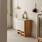 Elegant Light Oak Solid Wood Extending Dining Table.