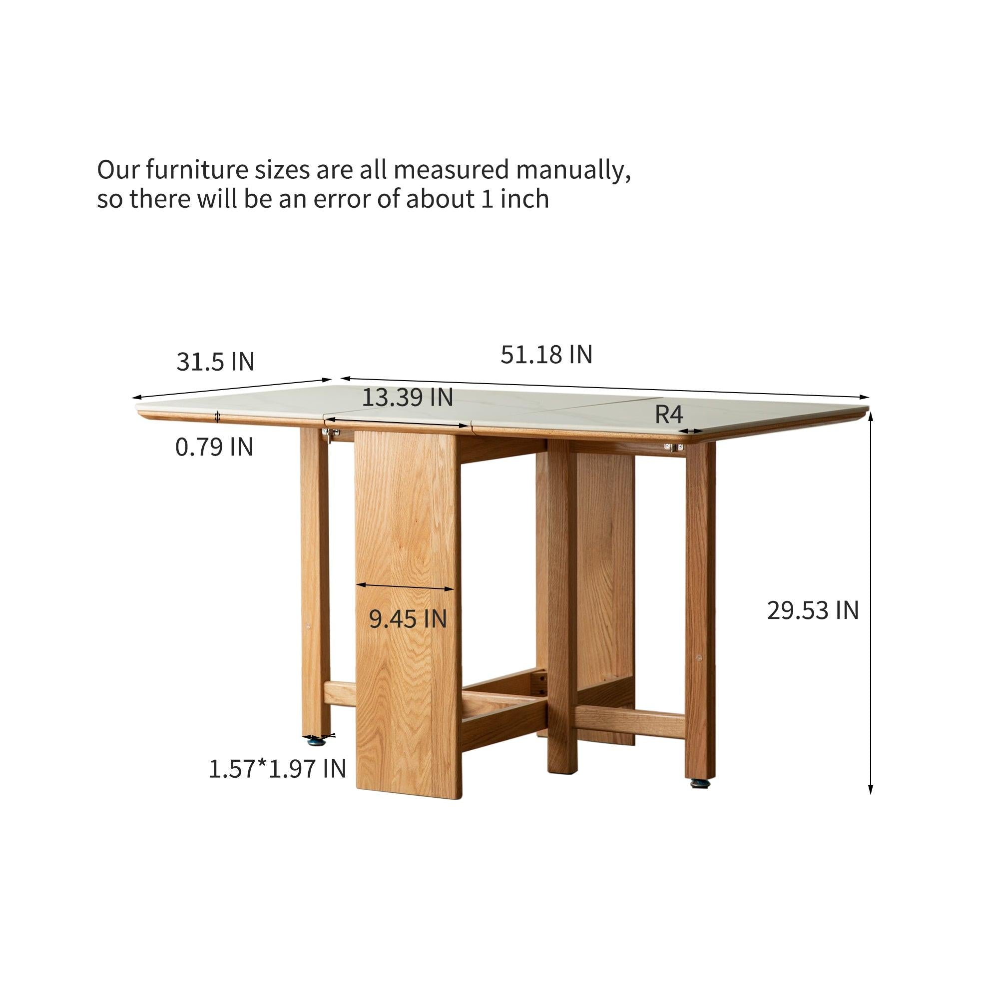 Elegant Light Oak Solid Wood Extending Dining Table.