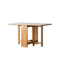 Elegant Light Oak Solid Wood Extending Dining Table.