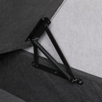 104.5 Pull Out Sleeper Sofa Reversible L-Shape 3 Seat Sectional Couch with Storage Chaise and 2 Stools for Living Room Furniture Set,Gray