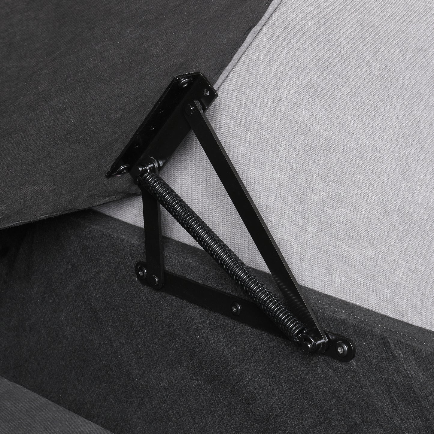 104.5 Pull Out Sleeper Sofa Reversible L-Shape 3 Seat Sectional Couch with Storage Chaise and 2 Stools for Living Room Furniture Set,Gray