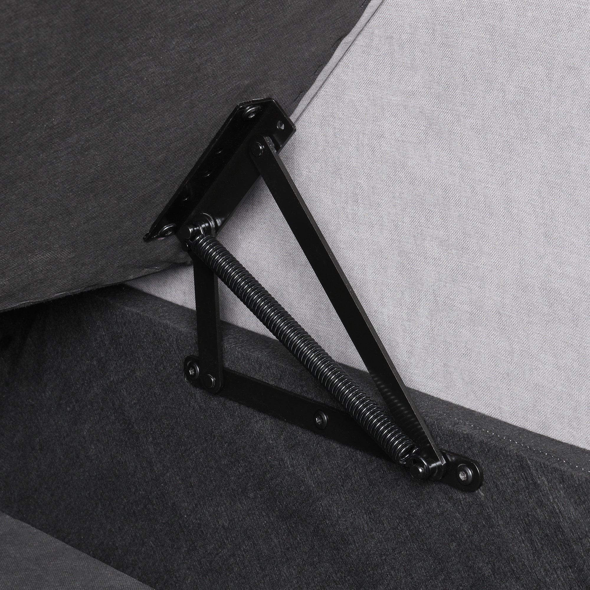 104.5 Pull Out Sleeper Sofa Reversible L-Shape 3 Seat Sectional Couch with Storage Chaise and 2 Stools for Living Room Furniture Set,Gray