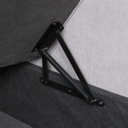 104.5 Pull Out Sleeper Sofa Reversible L-Shape 3 Seat Sectional Couch with Storage Chaise and 2 Stools for Living Room Furniture Set,Gray