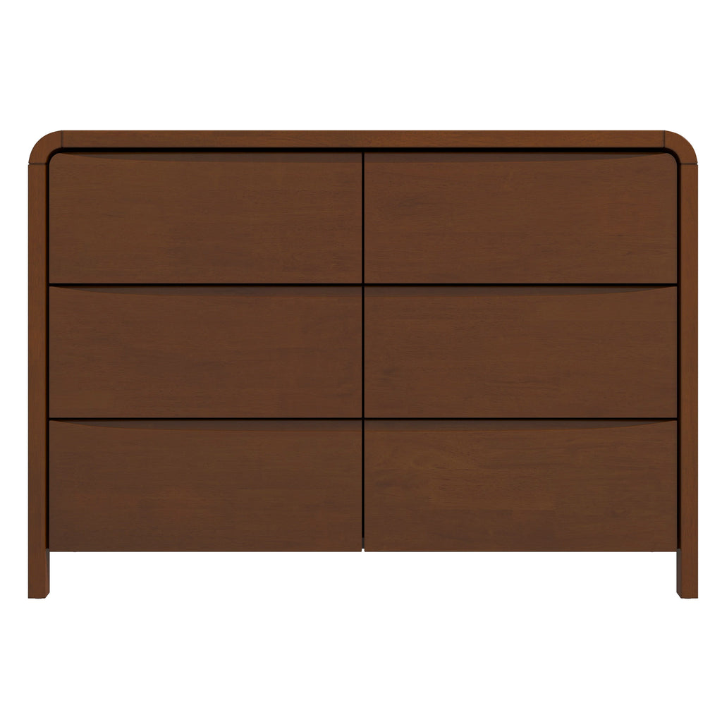 Lionel Mid Century Modern Solid Wood 6-Drawer Dresser Dresser