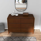 Lionel Mid Century Modern Solid Wood 6-Drawer Dresser Dresser