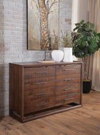 Lofton Wood 6-Drawer Dresser, Mocha Finish Dresser
