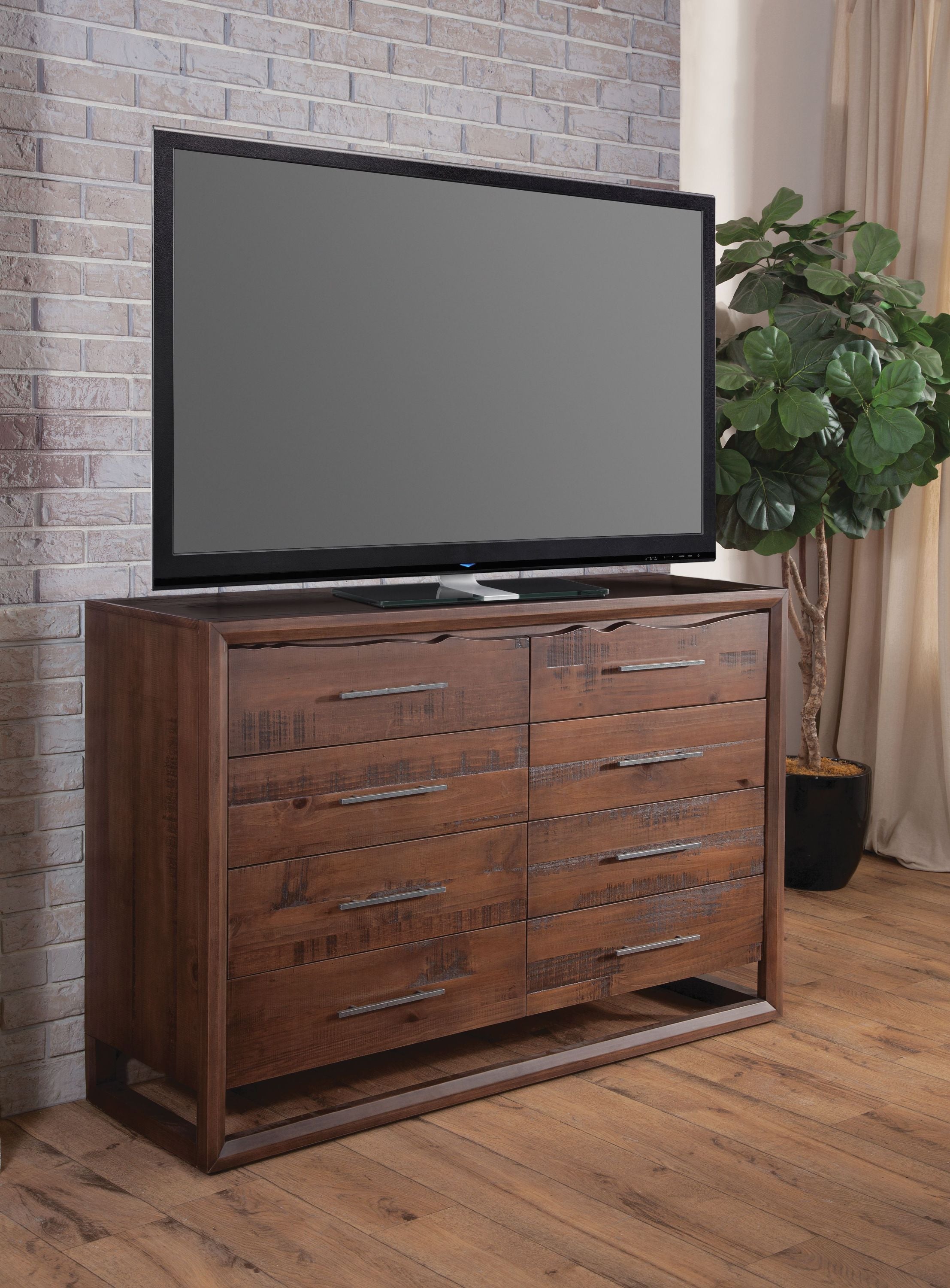Lofton Wood 6-Drawer Dresser, Mocha Finish Dresser