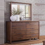 Lofton Wood 6-Drawer Dresser, Mocha Finish Dresser
