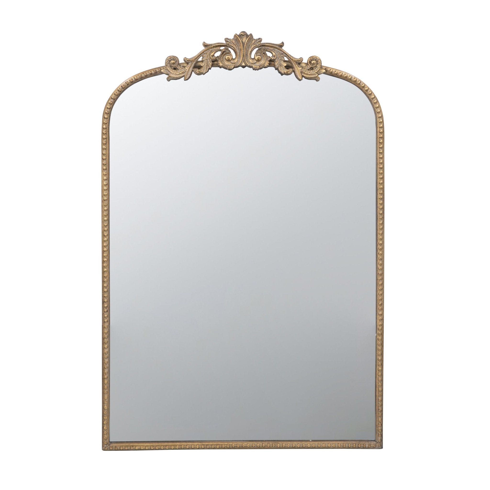 24" x 36" Gold Arch Mirror, Baroque Inspired Wall Decor for Bathroom Bedroom Living Room - Groovy Boardz