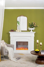 24" x 36" Gold Arch Mirror, Baroque Inspired Wall Decor for Bathroom Bedroom Living Room - Groovy Boardz