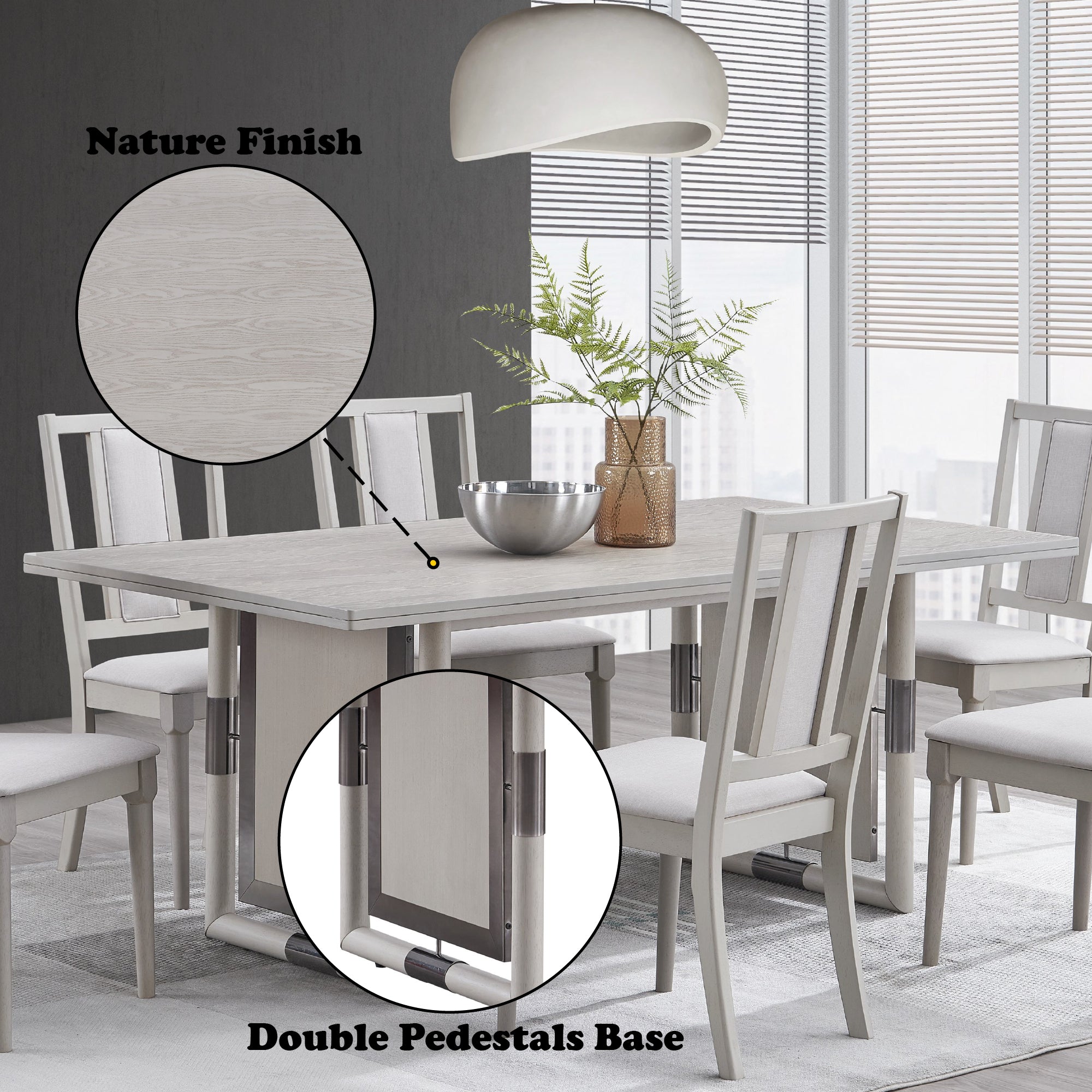 Marta Natural Finish Dining Table