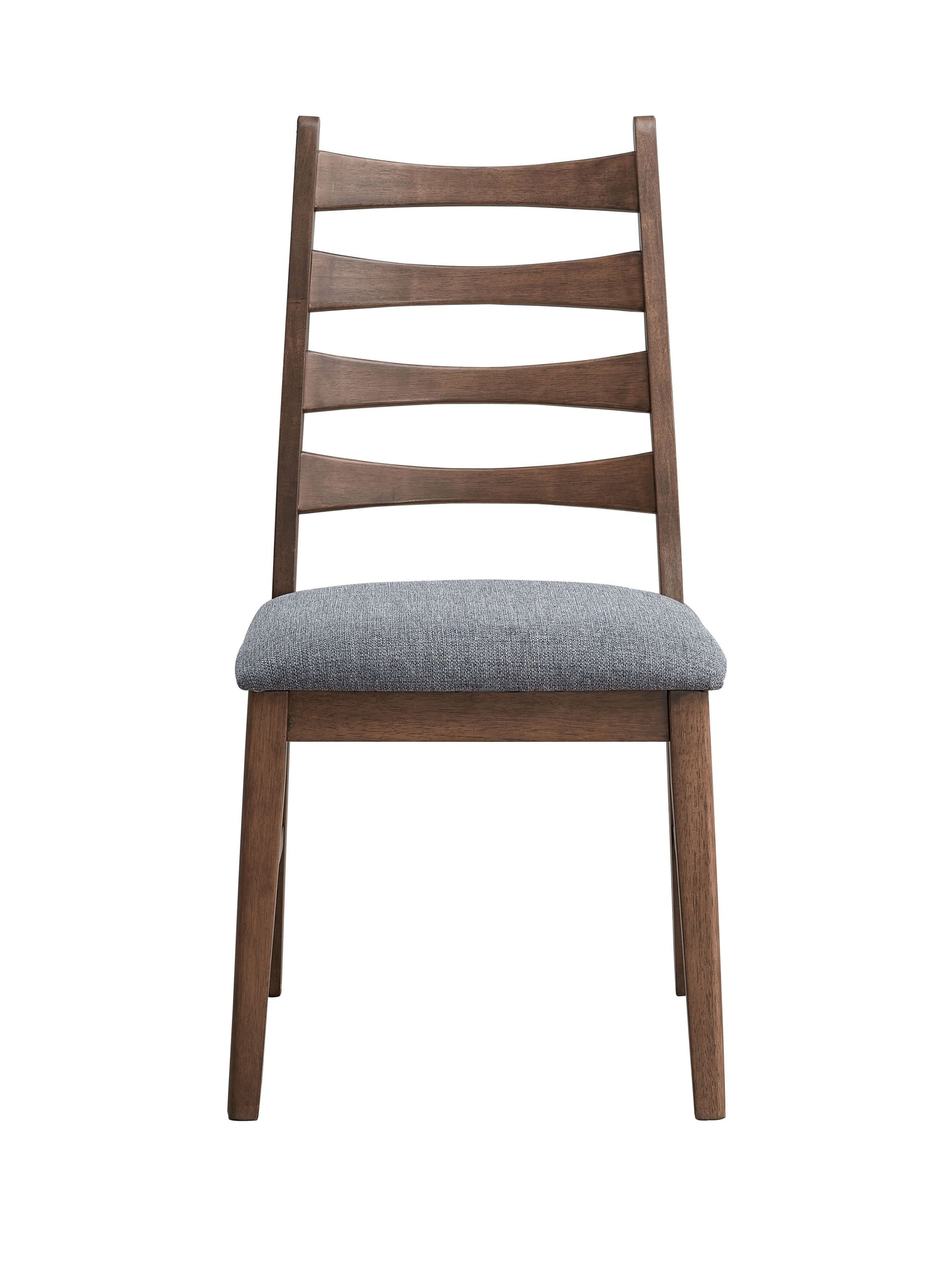 Mayah Dark Gray Linen & Walnut Finish Side Chair (Set of 2)