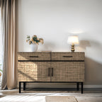 Mid Century Modern Mahogny Wood Accent Cabinet Storage Cabinet