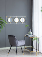 15.5x43.5" Gold And White Frame With Mirror - Groovy Boardz