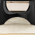 36" Round Coffee Table, Wooden Coffee Tables for Living Room Reception Room(Black) - Groovy Boardz