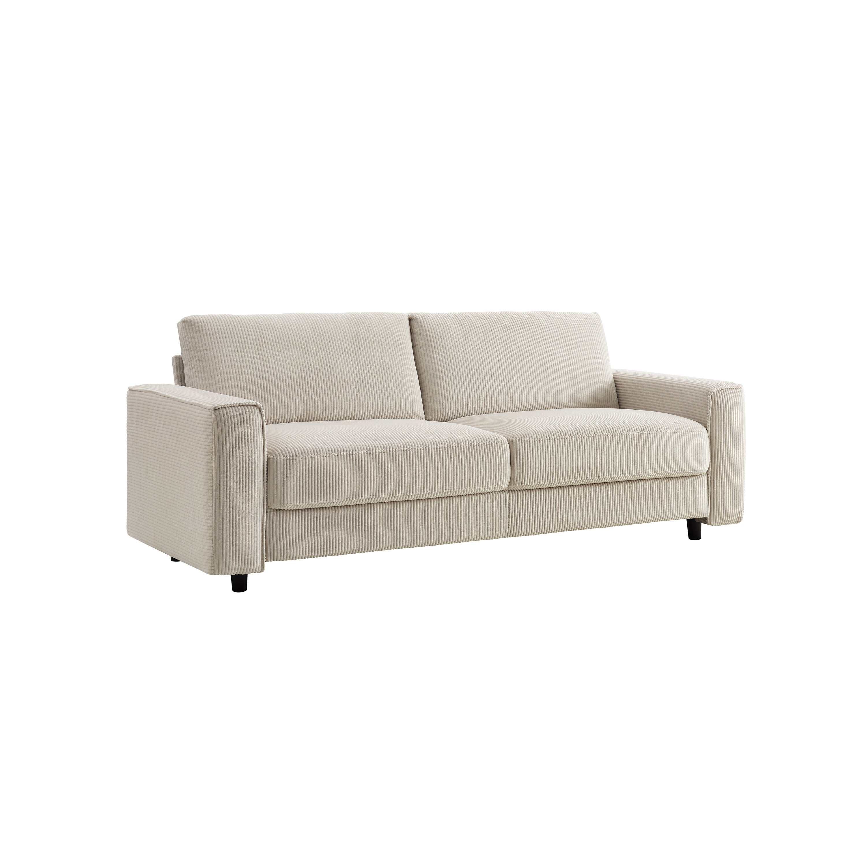 Modern Minimalist Style Corduroy Sectional Sofa 2-Piece Set, Beige, Suitable for Daily Home Use Sectional Sofa