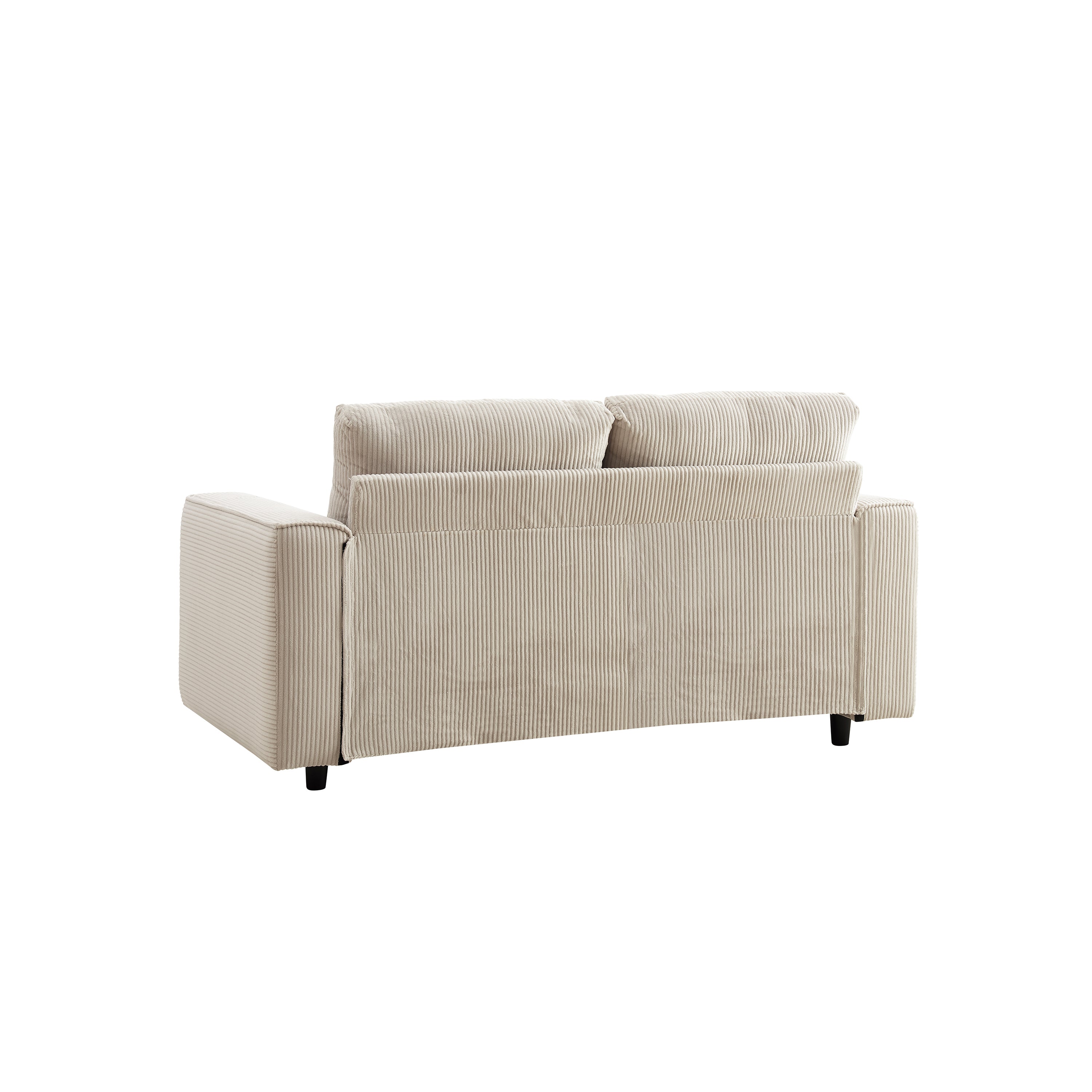 Modern Minimalist Style Corduroy Sectional Sofa 2-Piece Set, Beige, Suitable for Daily Home Use Sectional Sofa