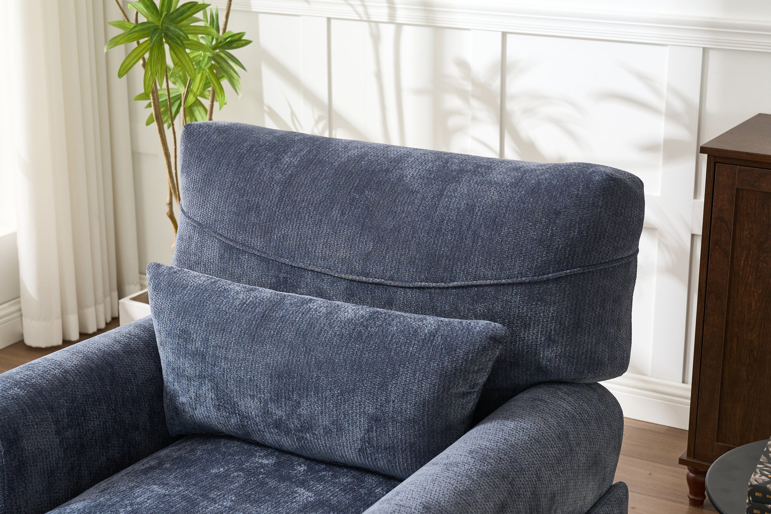 Modern Chaise Lounge , Upholstered Indoor Leisure Sofa Recliner, Chair Sleeper for Bedroom, Living Room, Study Room, Office, BLUE