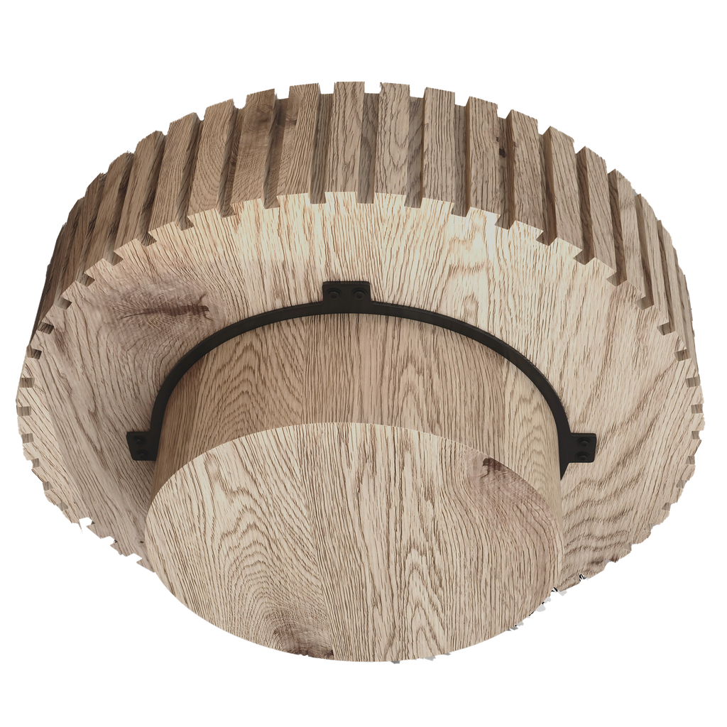 Modern minimalist circular coffee table 31.4'' with natural wood texture, stable and durable, enhancing spatial aesthetics suitable for living rooms, study rooms and offices.