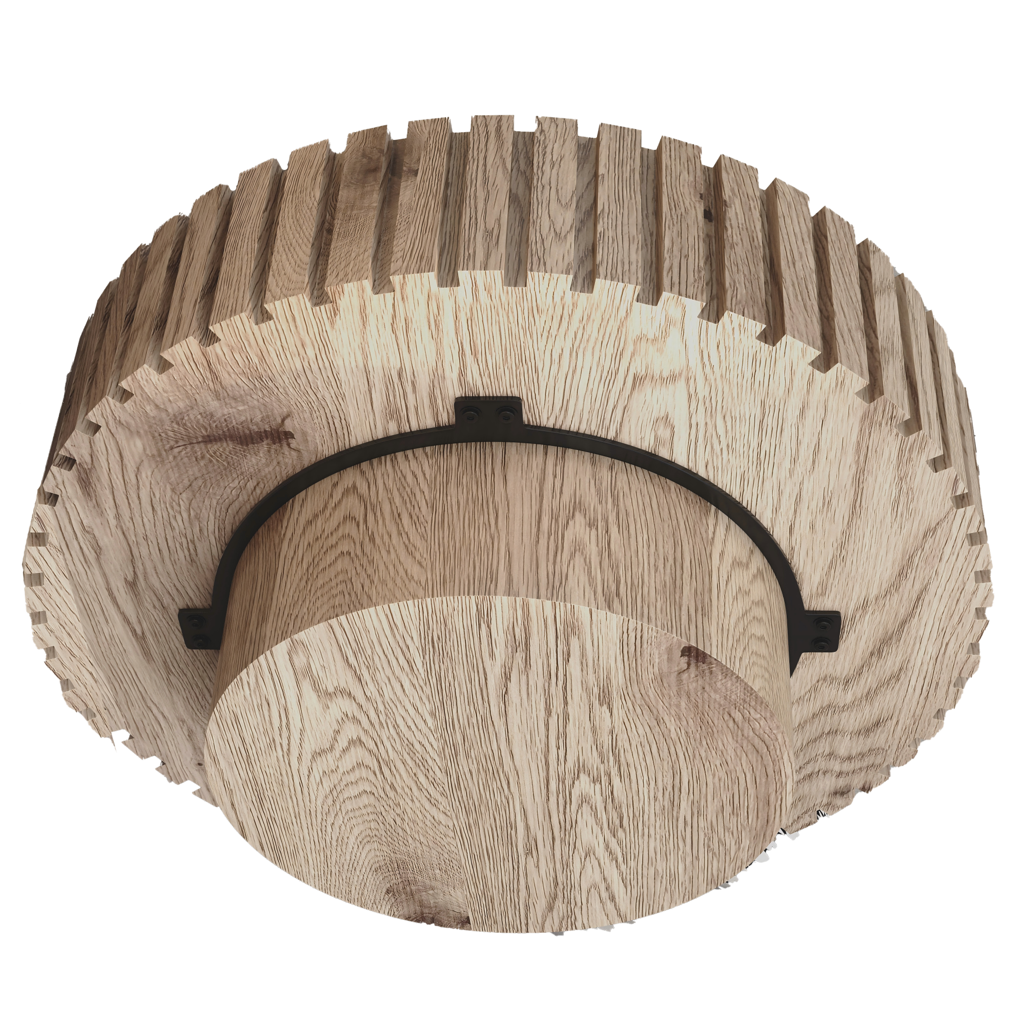 Modern minimalist circular coffee table 31.4'' with natural wood texture, stable and durable, enhancing spatial aesthetics suitable for living rooms, study rooms and offices.