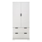 Elegant Modern Fluted White Pantry Cabinet 72-Inch.