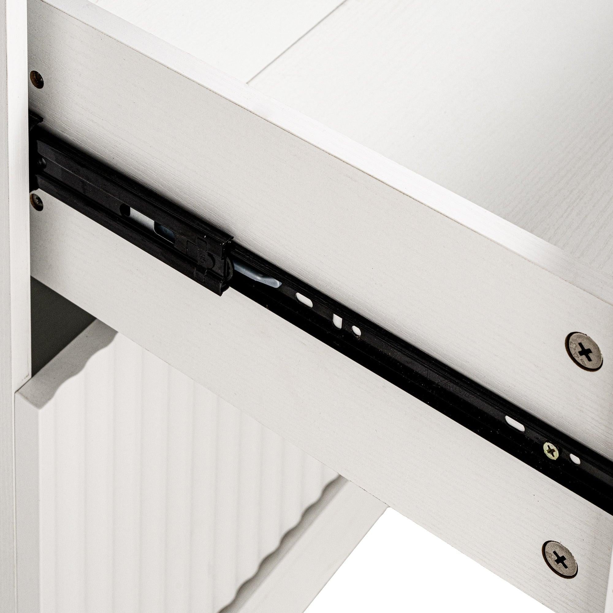 Elegant Modern Fluted White Pantry Cabinet 72-Inch.