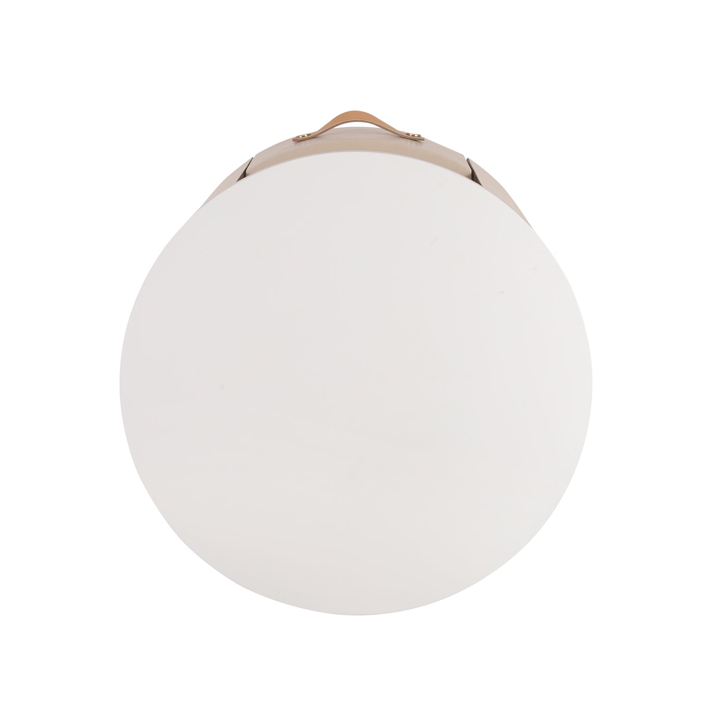 Contemporary & Modern Round Nightstand with Storage Drawer, Sofa End Table with Open Storage Shelf, Bedside Table with Curved Design for Living Room & Bedroom, Easy Assembly, Khaki Nightstands