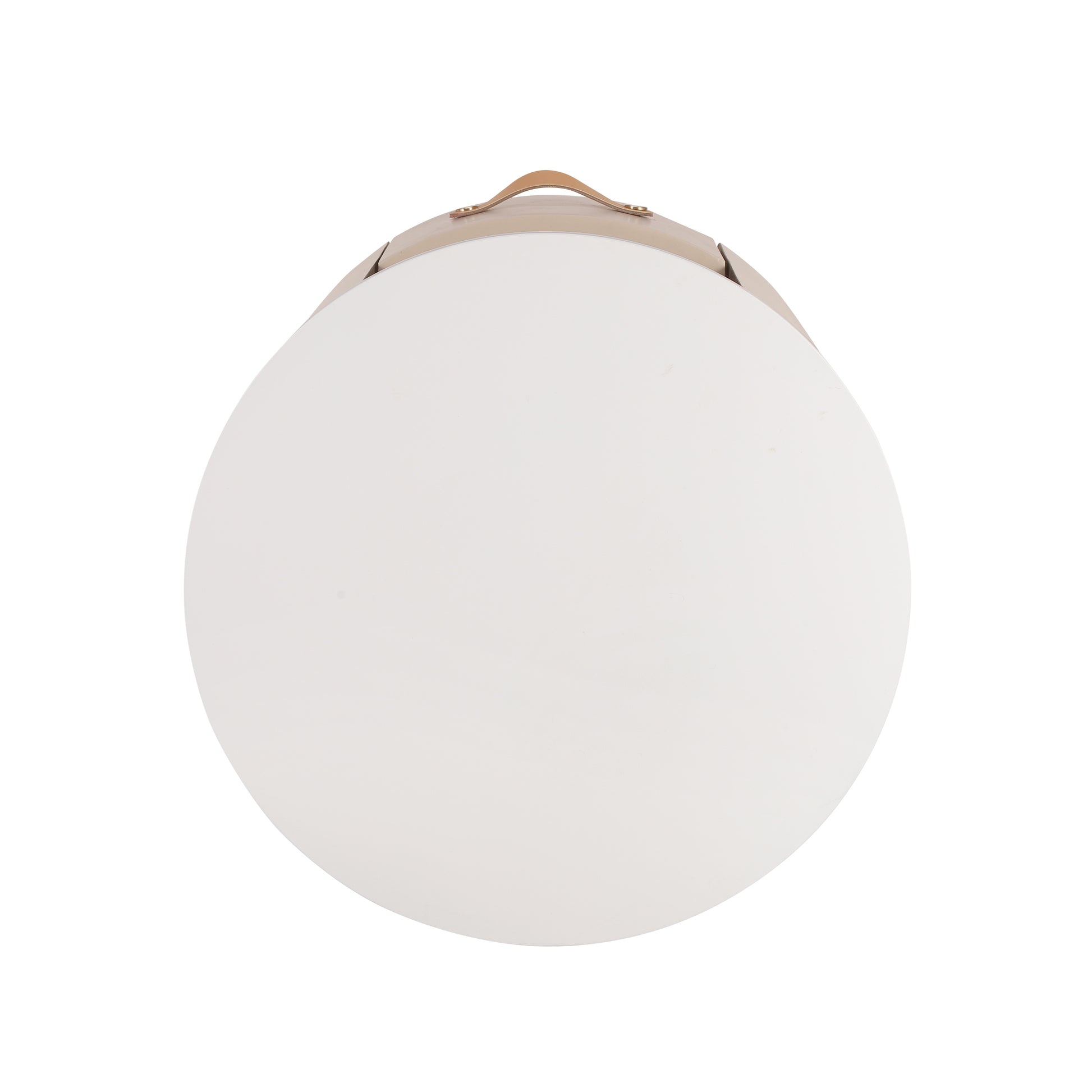 Contemporary & Modern Round Nightstand with Storage Drawer, Sofa End Table with Open Storage Shelf, Bedside Table with Curved Design for Living Room & Bedroom, Easy Assembly, Khaki Nightstands