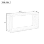 U_STYLE Modern Minimalist Entrance Table, Square Shaped Fashion Design, Easy to Assemble, Suitable for Entrance, Corridor, Living Room, Foyer