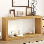 U_STYLE Modern Minimalist Entrance Table, Square Shaped Fashion Design, Easy to Assemble, Suitable for Entrance, Corridor, Living Room, Foyer