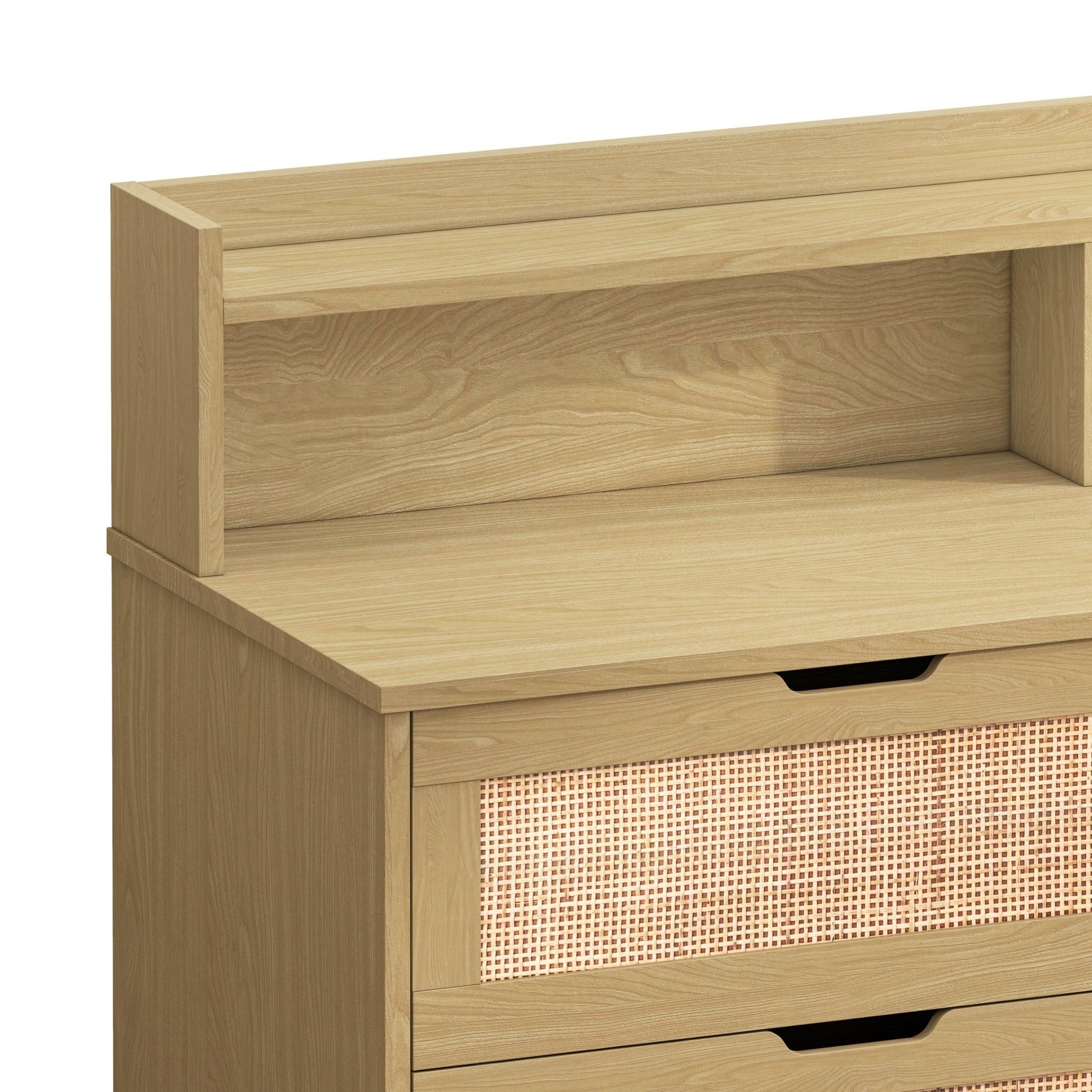Alex Rattan Storage Cabinet w/ LED Lights & Power Outlets - Groovy Boardz