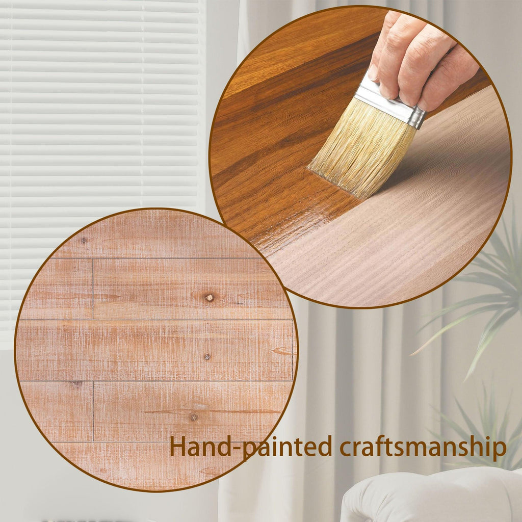 Elegant Modern Rustic Wood Coffee Table for Living Room.