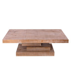 Elegant Modern Rustic Wood Coffee Table for Living Room.