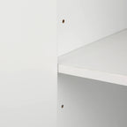 TREXM Modern sideboard with Four Doors, Metal handles & Legs and Adjustable Shelves Kitchen Cabinet (White)