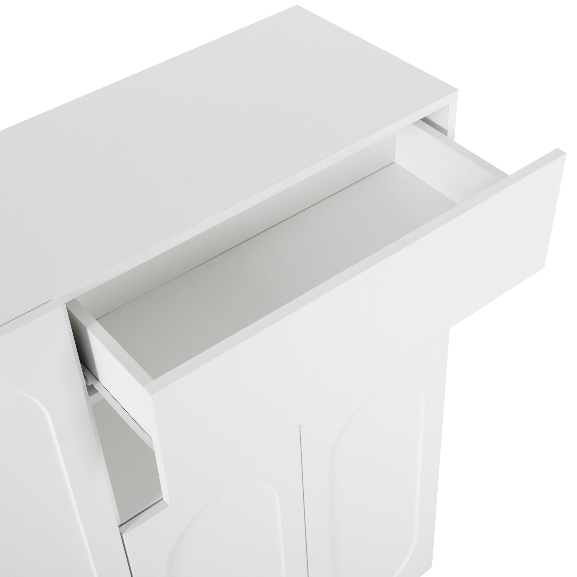 Elegant 2-in-1 Shoe Cabinets with Soft Cushion , Modern Narrow Storage Bench with Arched Doors & Rebound Devices, Versatile Shoe Rack Organizer with Adjustable Shelves for Hallway, Living Room, White