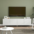 Elegant Modern White TV Stand for 65+ TVs with Storage.
