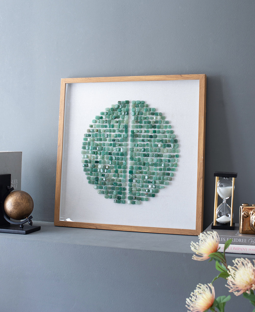 23.5" x 23.5" Elos Stone Shadow Boxes Wall Art, Set of 2