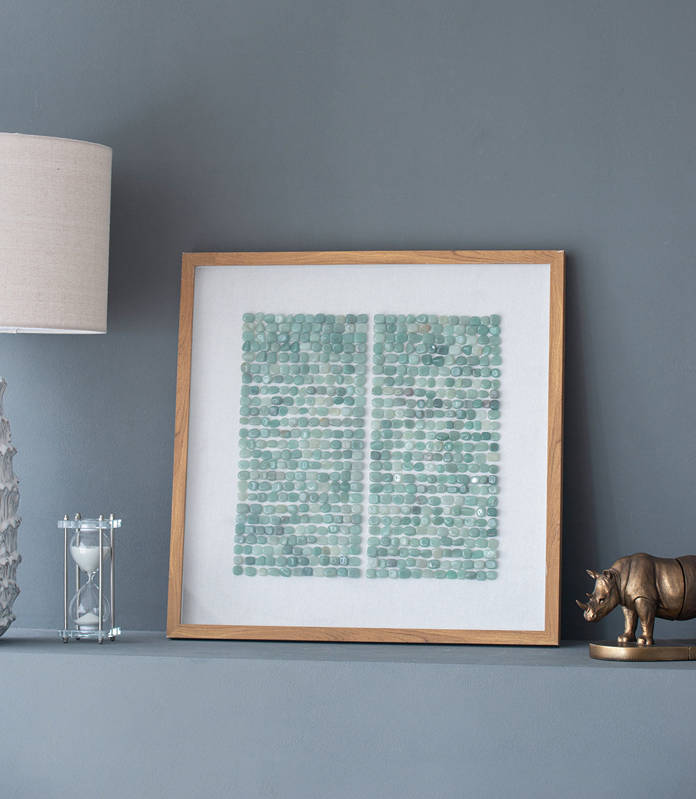 23.5" x 23.5" Elos Stone Shadow Boxes Wall Art, Set of 2