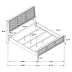 Stevie Sand Wash/Natural Cane 4-piece Eastern King Bedroom Set Bedroom Set