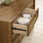 Vichy Wood Rattan 4-Drawer Chest Dresser Dresser